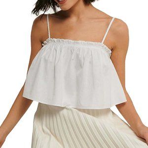 NA-KD cropped frilled detailed top